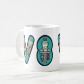 Petrolhead V8 Autoenthusiast Kaffeetasse (Vorderseite Links)