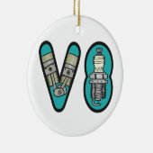 Petrolhead V8 Autoenthusiast Keramik Ornament (Rechts)