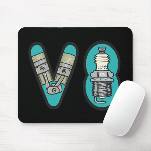 Petrolhead V8 Autoenthusiast Mousepad (Mit Mouse)