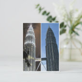 Petronas-Tag-Nachttürme Postkarte (Stehend Vorderseite)