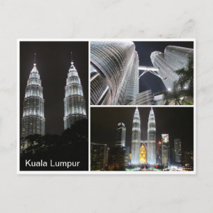 Petronas Türme dreifach Postkarte