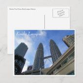 Petronas Türme hoch Postkarte (Vorne/Hinten)