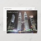 Petronas Türme Nacht Postkarte (Vorne/Hinten)