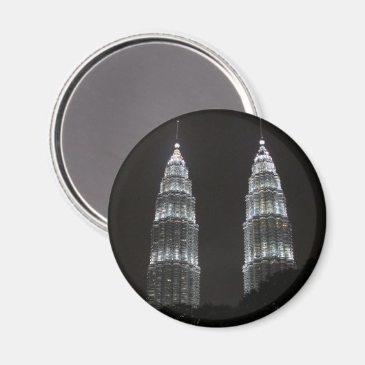 Petronas Türme Nächte Magnet (Vorderseite/Rückseite)