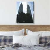 Petronas Türme Strauß Leinwand (Insitu (Schlafzimmer))