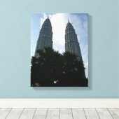 Petronas Türme Strauß Leinwand (Insitu (Holzboden))