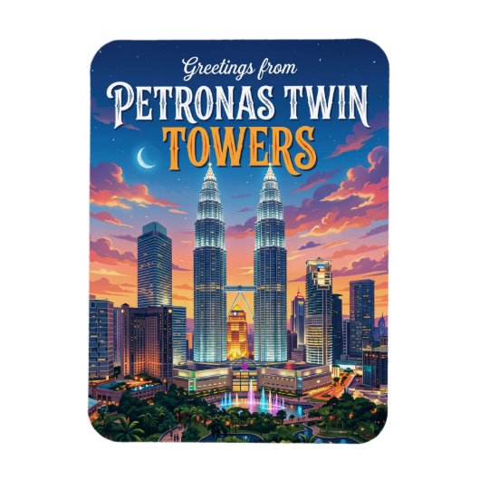 Petronas Twin Towers Malaysia Magnet (Vertikal)