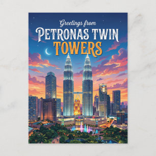 Petronas Twin Towers Malaysia Postkarte