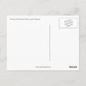 Petronas Zwillingstürme glühen Postkarte (Rückseite)