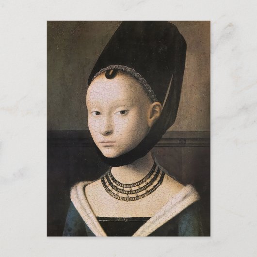 Petrus Christus Porträt einer jungen Frau Postkarte (Vorderseite)