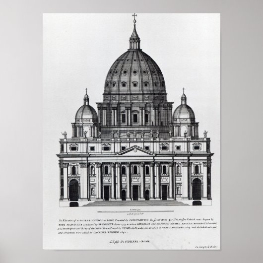 Petrus, Rom, graviert von C. Campbell Poster (Vorne)