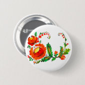 Petrykivka Ukrainerkunst Button (Vorne & Hinten)