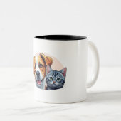 pets and dog zweifarbige tasse (VorderseiteRechts)