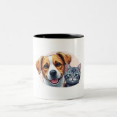 pets and dog zweifarbige tasse (Mittel)