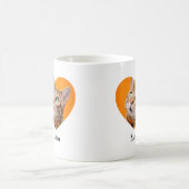 Pet's Cute Modern Typography Name and heart Photo Kaffeetasse (Mittel)