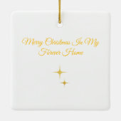 Pet's erste Weihnachten in Forever Zuhause Modern Keramikornament (Rückseite)