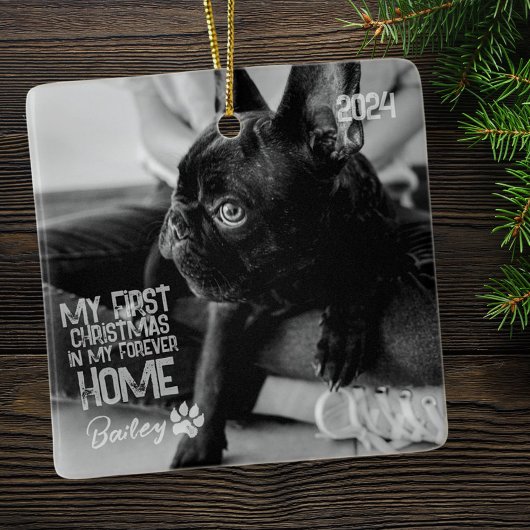 Pet's First Christmas Forever Zuhause Modern Grung Keramikornament