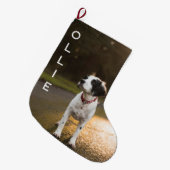Pet's First Christmas Foto Großer Weihnachtsstrumpf (Vorderansicht (hängend))
