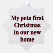 Pets First Christmas Paper Ornament Card (Rückseite)