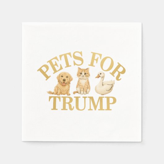 Pets for Trump Show Support für Donald Trump 2024 Serviette (Vorderseite)