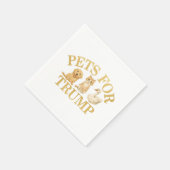 Pets for Trump Show Support für Donald Trump 2024 Serviette (Ecke)