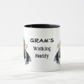 Pets Gram's Basset Watercolor Brown Personalize Tasse (Zentrum)