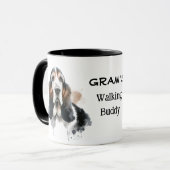 Pets Gram's Basset Watercolor Brown Personalize Tasse (Vorderseite Links)