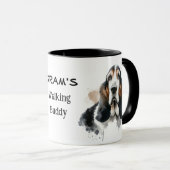 Pets Gram's Basset Watercolor Brown Personalize Tasse (VorderseiteRechts)