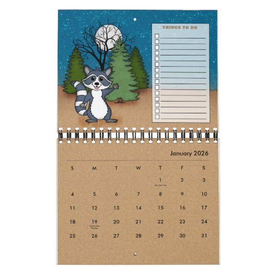 Pets niedliches Tier des Campings-20XX Kalender (Jan 2026)