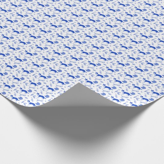 Pets on Parade (Blue)  Geschenkpapier (Ecke)