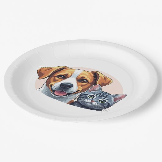 pets pappteller (Schrägansicht)