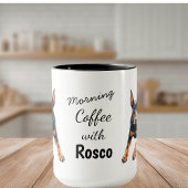 Pets Photo Doberman Coffee Black Personalize Tasse