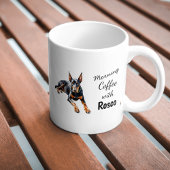 Pets Photo Doberman Coffee Black Personalize Tasse