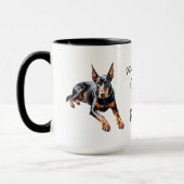 Pets Photo Doberman Coffee Black Personalize Tasse (Links)