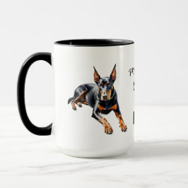 Pets Photo Doberman Coffee Black Personalize Tasse
