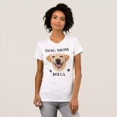 Pet's Simple Modern Cool Custom Dog Name and Photo T-Shirt (Vorne ganz)
