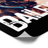 Pets Simple Modern Cool Nge Name And Photo Poster (Ecke)