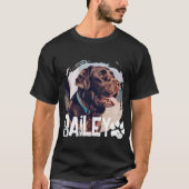 Pets Simple Modern Cool Nge Name And Photo  T-Shirt (Vorderseite)