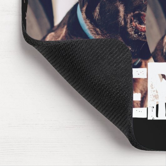 Pets Simple Modern Cool Nge Name And Photo T Shirt Mousepad (Ecke)