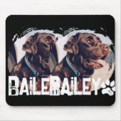 Pets Simple Modern Cool Nge Name And Photo T Shirt Mousepad (Vorne)