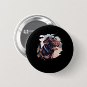 Pets Simple Modern Cool Tygraphy Name And Photo Button (Vorne & Hinten)