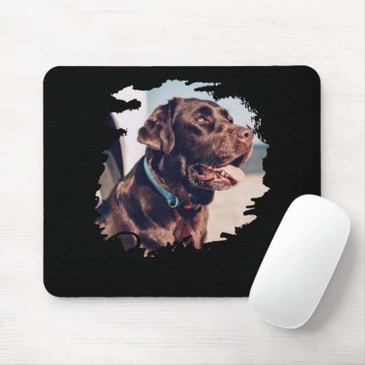 Pets Simple Modern Cool Tygraphy Name And Photo Mousepad (Mit Mouse)