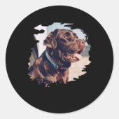 Pets Simple Modern Cool Tygraphy Name And Photo T Runder Aufkleber (Vorderseite)