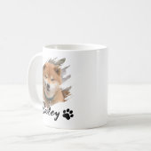 Pet's Simple Modern Cool Typography Name and Photo Kaffeetasse (Vorderseite Links)