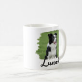 Pet's Simple Modern Cool Typography Name and Photo Kaffeetasse (VorderseiteRechts)