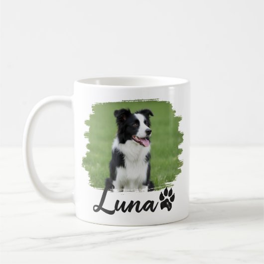 Pet's Simple Modern Cool Typography Name and Photo Kaffeetasse (Links)