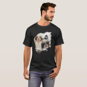 Pet's Simple Modern Cool Typography Name and Photo T-Shirt (Vorne ganz)