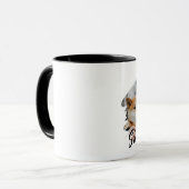 Pet's Simple Modern Cool Typography Name and Photo Tasse (Vorderseite Links)
