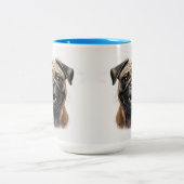 Pet's Simple Modern Cool Typography Name and Photo Zweifarbige Tasse (Mittel)