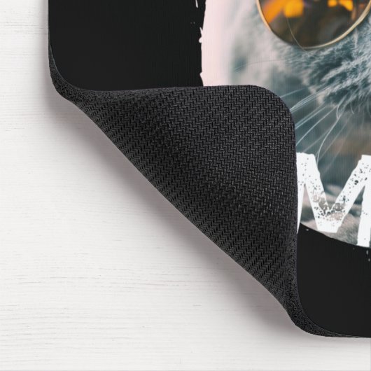 Pets Simple Modern Nge Cool Name And Photo Mousepad (Ecke)